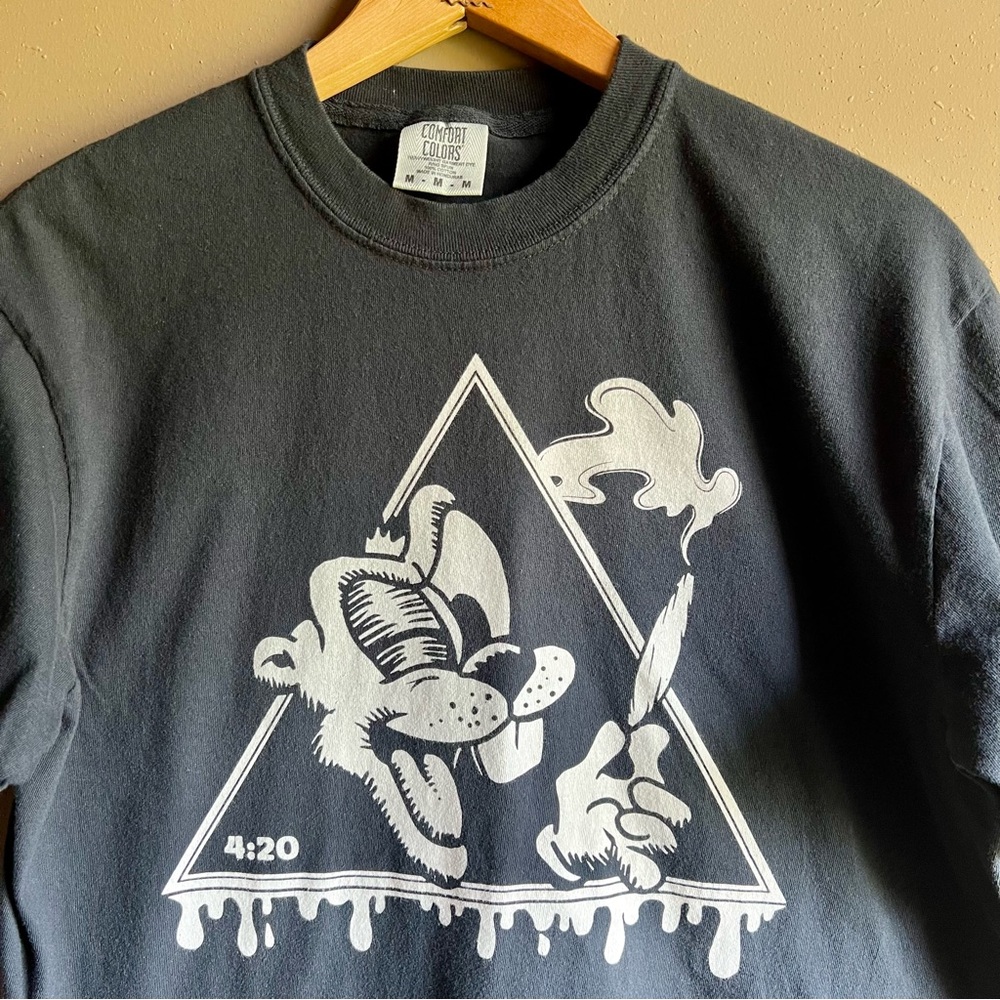 R. Crumb 4:20 Zap Comix men’s Black Comfort Colors Garment Dyed 100% Cotton